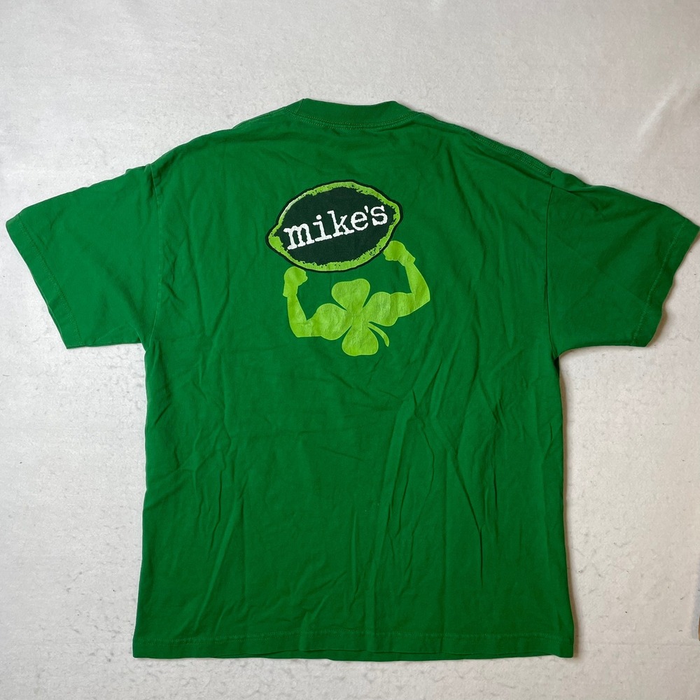 Mike's Hard Lemonade Green Graphic T Shirt Adult Size XL St‎ Patrick's Day Paddy